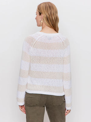 TEXTURED RAGLAN CREW SWEATER