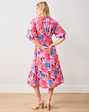 GABRIELA DRESS IN PELICAN PALMS