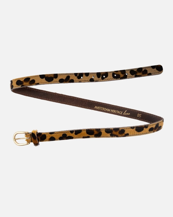 LEOPARD COW HAIR BELT
