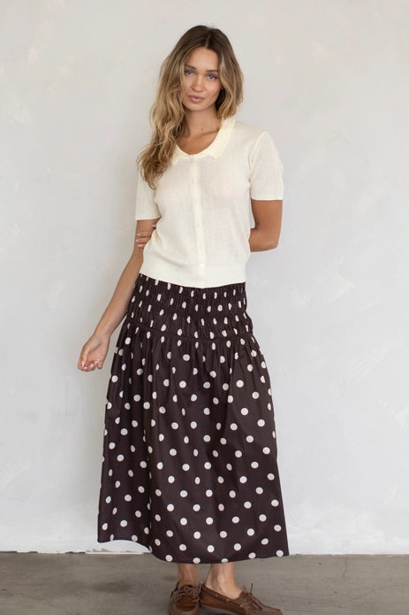 POLKA DOT MIDI SKIRT