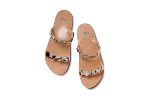 TOPAZ LEATHER SLIDE SANDAL