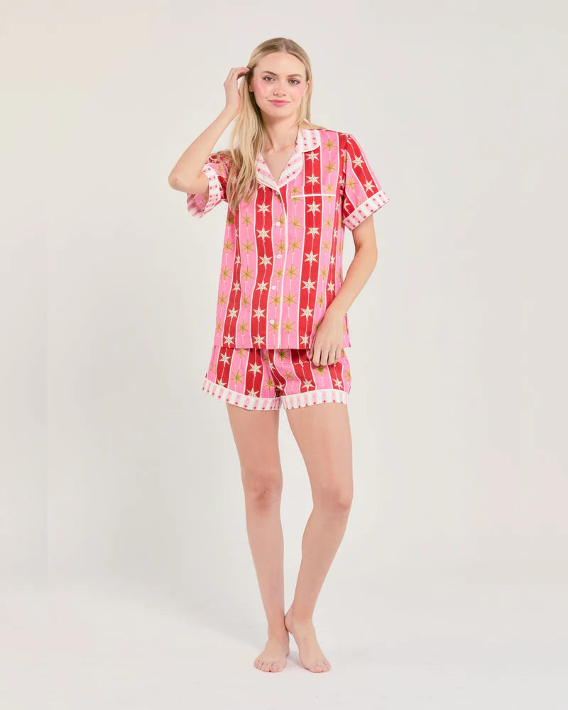 TREE TOPPER PAJAMA SHORTS SET