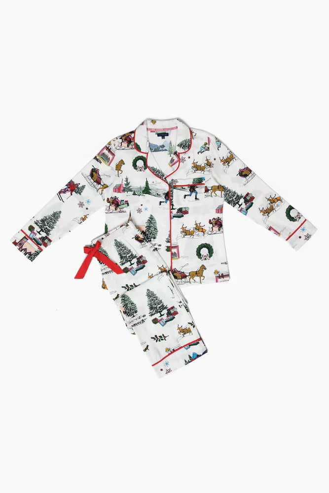 HOLIDAY TOILE LONG SLEEVE PAJAMA SET